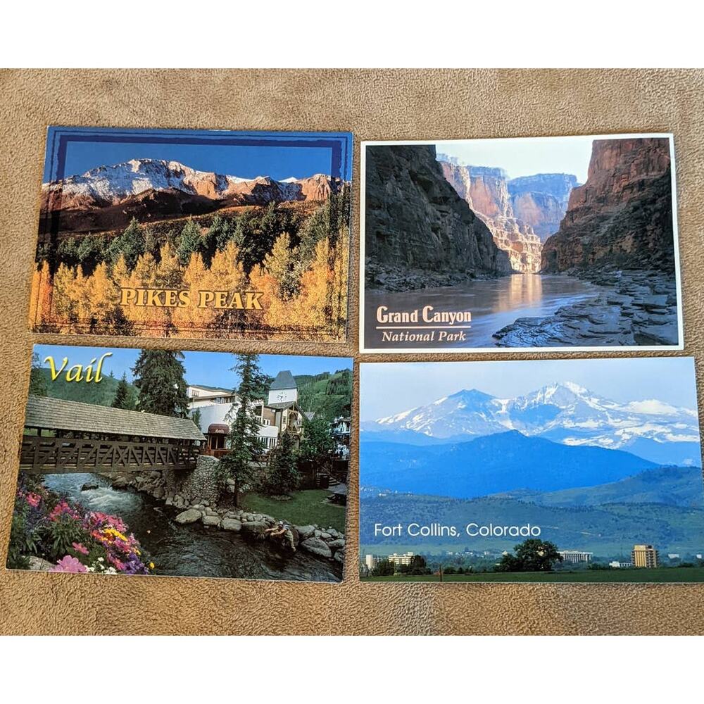 Colorado Postcard Lot Grand Canyon, Pikes Peak, Fort Collins, Craig CO Vintage